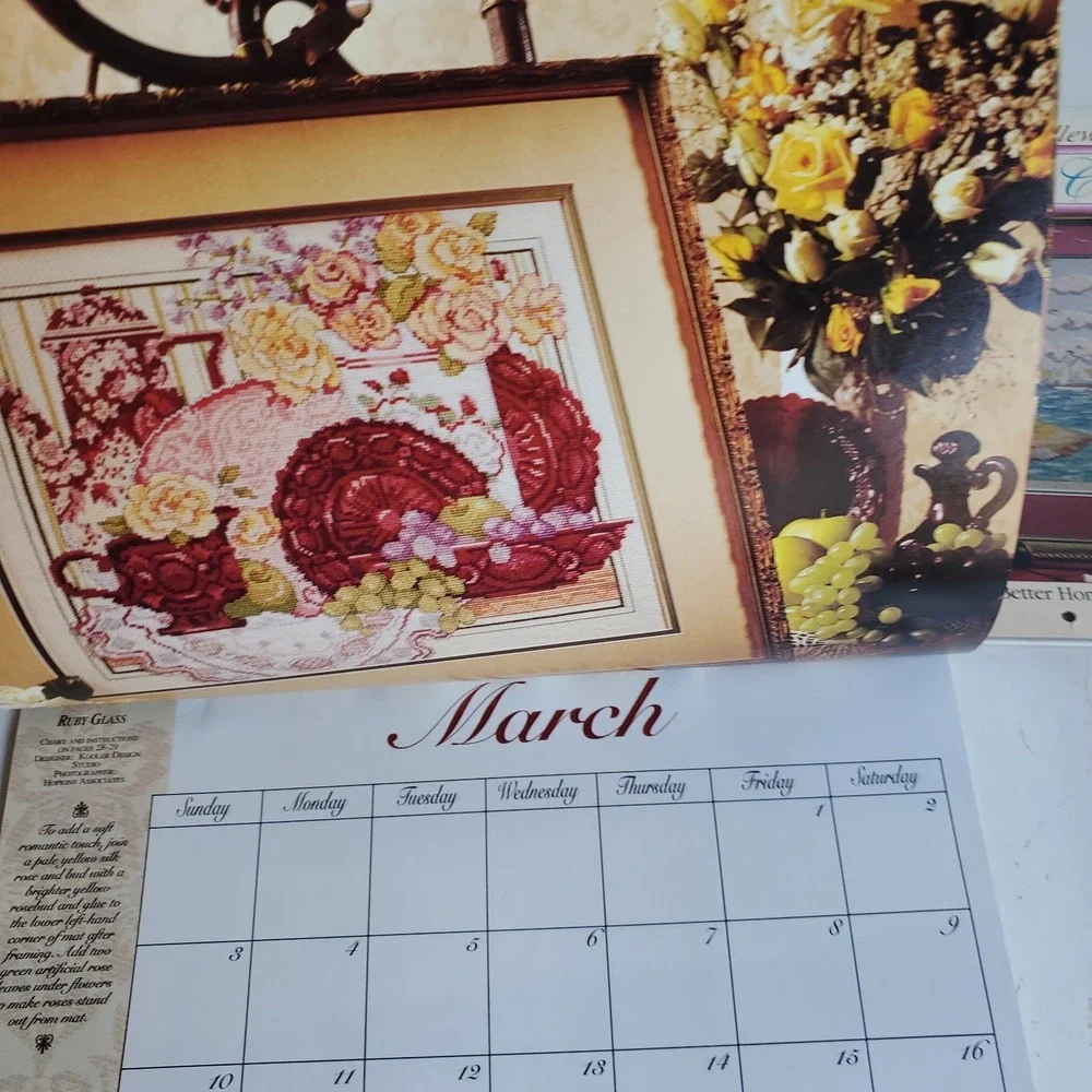 Vanessa Aunt Collection Vintage Calendar 1989 wtih Patterns misc lot of 4